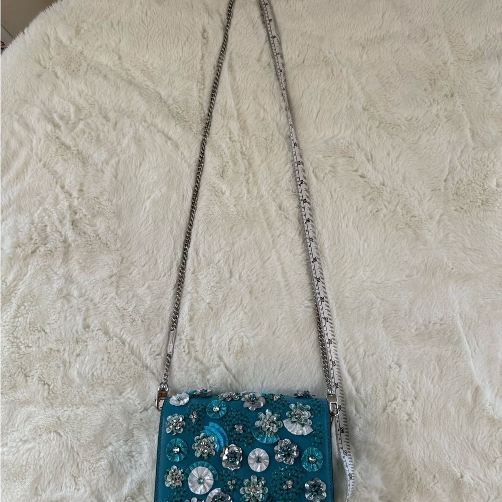 MICHAEL Michael Kors NWOT Teal Floral Crossbody Bag - Picture 8 of 10